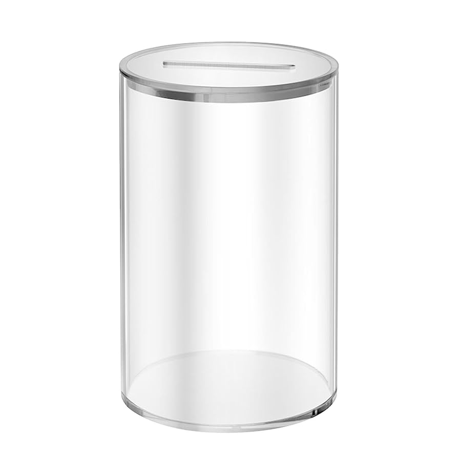 Amazon.co.jp: 1/2貯金箱 - 開けられる通貨ホルダー、アクリル